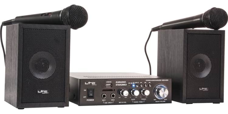 Ltc star2 mk ii equipo karaoke bluetooth 50 + 50w con 2 micrófonos