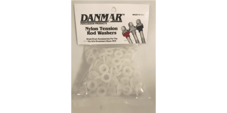 Danmar percussion 100 pack nylon tension rod washers white