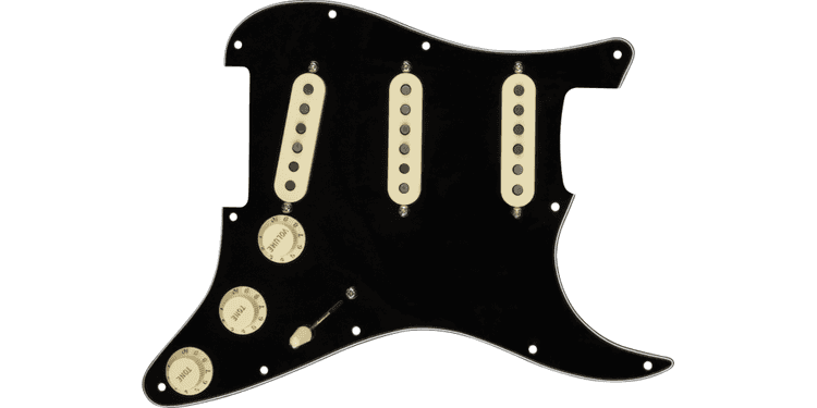 Fender golpeador pre-wired strat custom shop texas special sss black