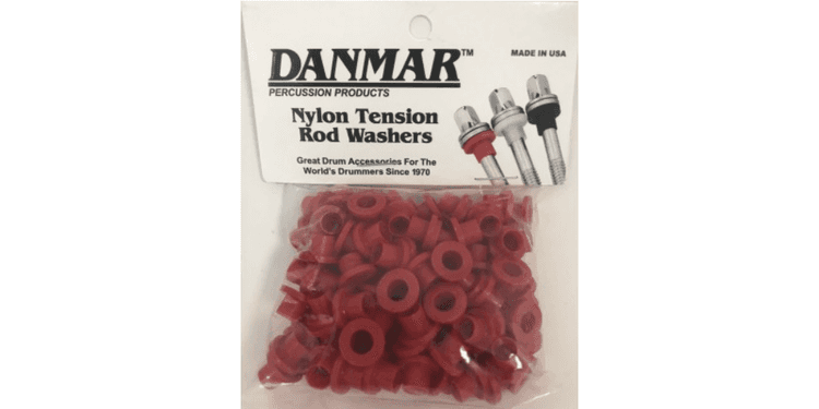 Danmar percussion 100 pack nylon tension rod washers red