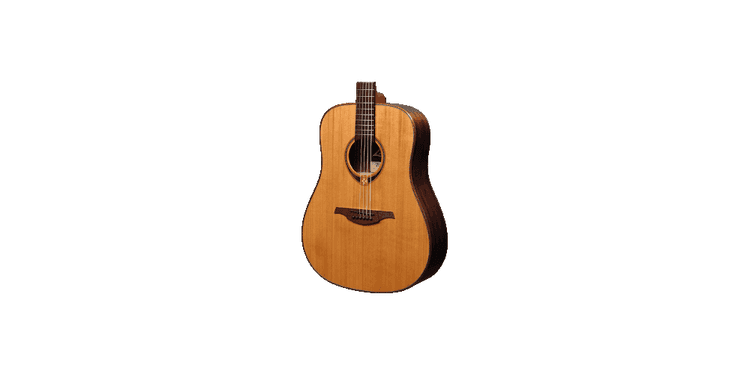 Lag tl118d guitarra acústica para zurdos formato dreadnought serie tramontane