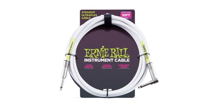 Ernie ball 6049 cable ultraflex jack a jack 3.05 m. blanco