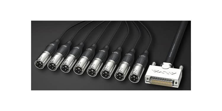 Alva ao25-8x pro10 cable multicanal analógico dsub 25 macho a 8 x xlr3 macho 10 metros