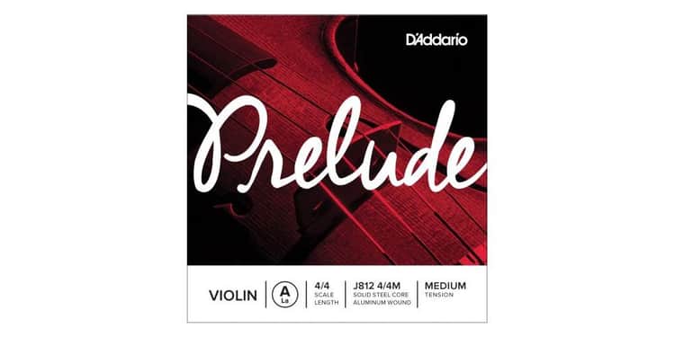 D´addario j812 cuerda prelude la (a) para violín 4/4, tensión media