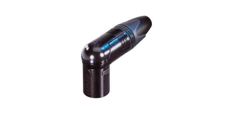 Neutrik nc3 mrx-b conector xlr acodado 3 pines oro