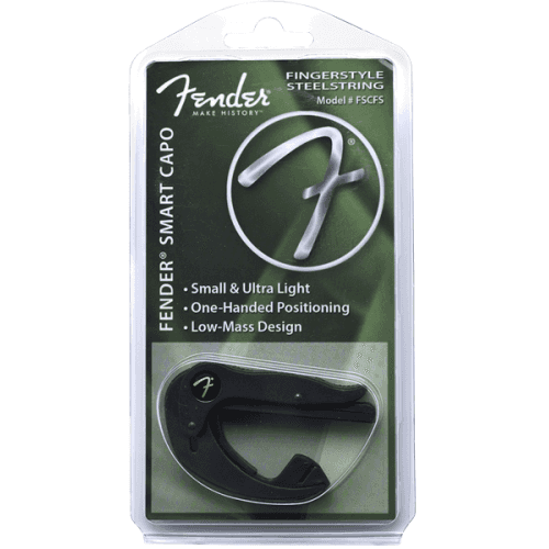 Fender cejilla smart capo fingerstyle negro fscfs