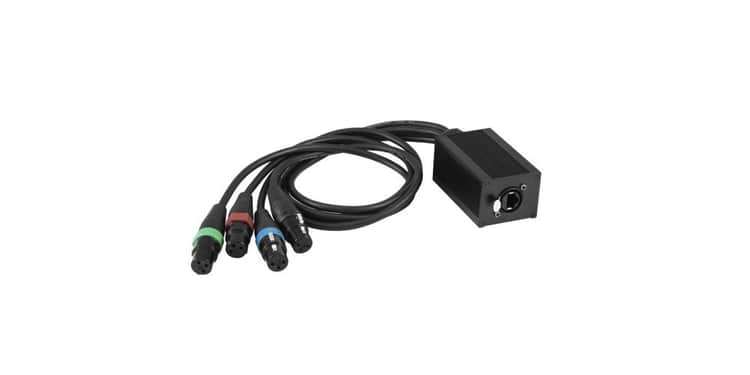 Eurolite dnk-2 adaptador dmx-rj45 divisor cables 4 x xlr hembra