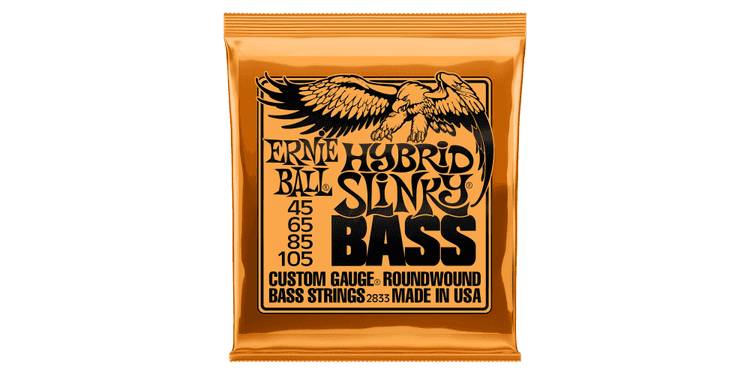 Ernie ball 2833 slinky entorchado redondo cuerdas para bajo eléctrico 45-105