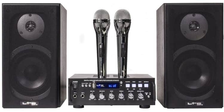 Ltc star4 mk2 equipo karaoke bluetooth 75 +75 w con 2 micrófonos