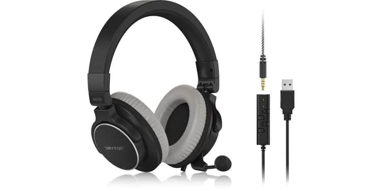 Behringer bh470u auriculares con micrófono separable y cable usb