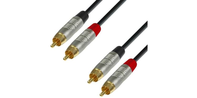 Adam hall cable rean 2 rca macho a 2 rca macho 3m rf:18