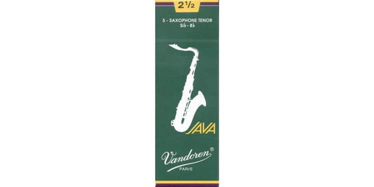 Vandoren caja 5 cañas saxo tenor vandoren java 2 1/2 caja verde