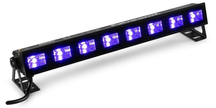 Beamz buvw83 bar 8x 3w uv white 2in1 led 153500