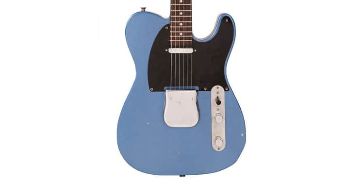 Vintage v62 pro shop cracked metallic blue guitarra eléctrica