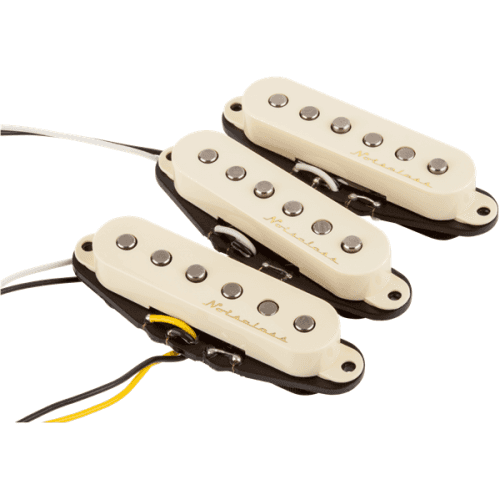 Fender vintage noiseless strat blanco envejecido set 3 pastillas guitarra eléctrica