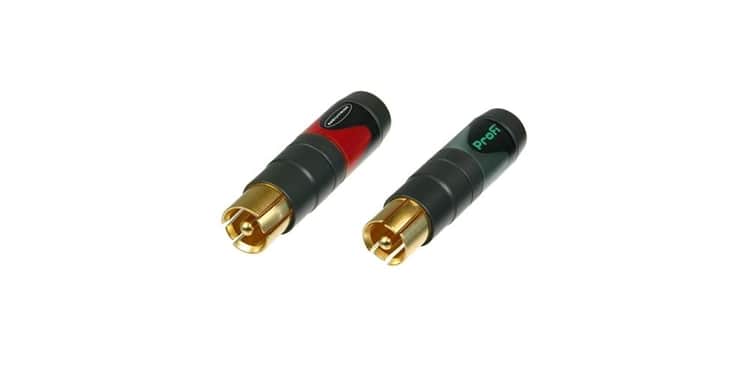 Neutrik nf2 cb-2 conectores rca profesionales de metal