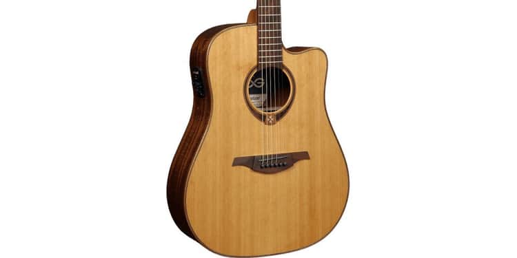 Lag t88dce guitarra electro acústica formato dreadnought con cutaway