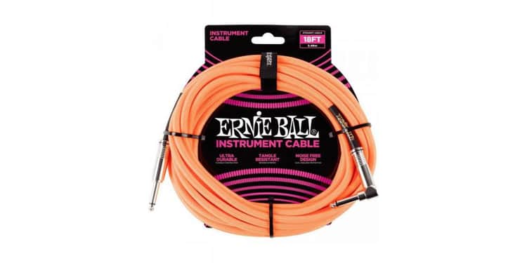 Ernie ball 6084 jack a jack cable instrumento 4,57 mt naranja