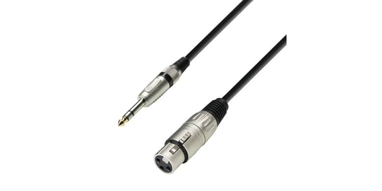 Adam hall cables k3 bfv 1000 cable de micro de xlr hembra a jack 6,3 mm estéreo 10 m