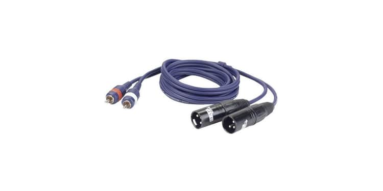 Dap audio cable 2 xlr macho a 2 rca macho 3 metros rf:529