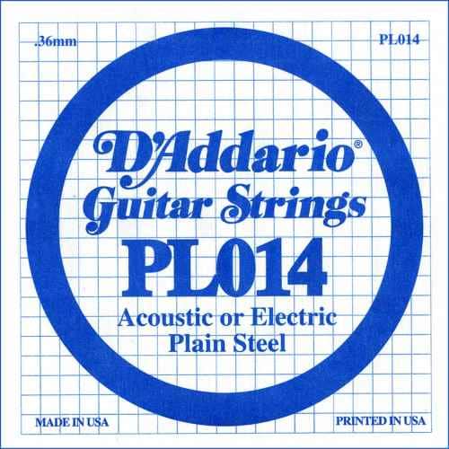 D´addario pl014 cuerda suelta para guitarra eléctrica y acústica