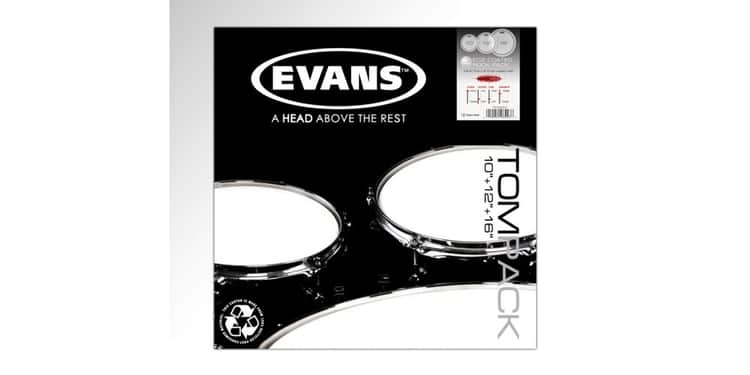 Evans pack ec2s coated rock 10, 12 y 16 etpec2sctdr