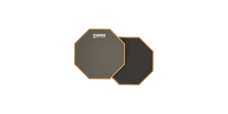 Evans rf6d pad de prácticas doble superficie goma y neopreno