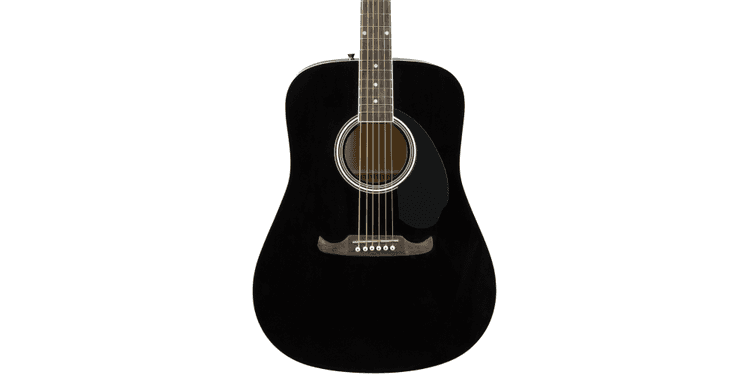 Fender fa-125 guitarra acústica black + funda