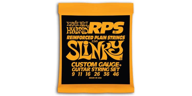 Ernie ball 2241 slinky planas rps cuerdas para guitarra eléctrica 9-46