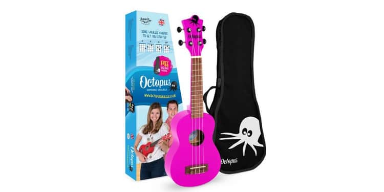 Octopus uk 205 pk ukelele soprano rosa con funda