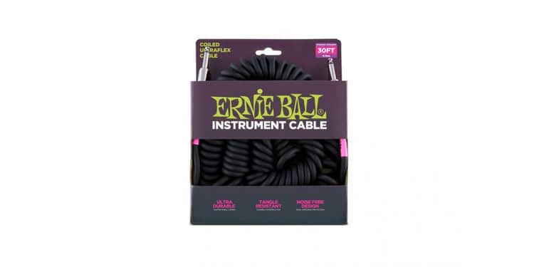 Ernie ball 6044 cable ultraflex espiral jack a jack 7.62 metros negro