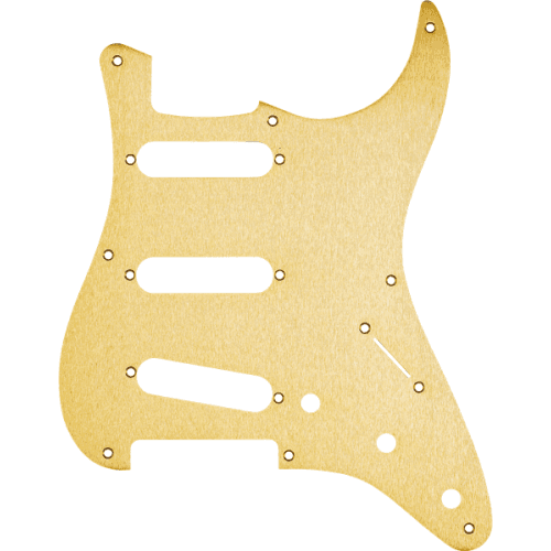 Fender golpeador stratocaster s/s/s 8-hole mount aluminio anodizado dorado