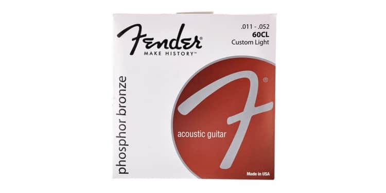 Fender 60cl juego de cuerdas para guitarra acústica