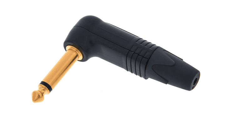 Neutrik np2 rx-b conector jack 6,3 mm acodado mono negro