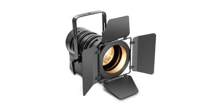 Cameo ts 40 ww foco para teatro con lente plano-convexa y led blanco cálido de 40 w en una carcasa negra